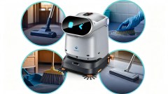 Robot Keenon zamiata, odkurza, szoruje i zbiera kurz mopem